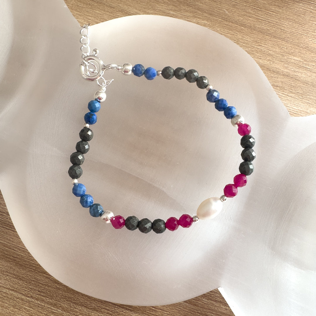 Pulsera de piedras facetadas