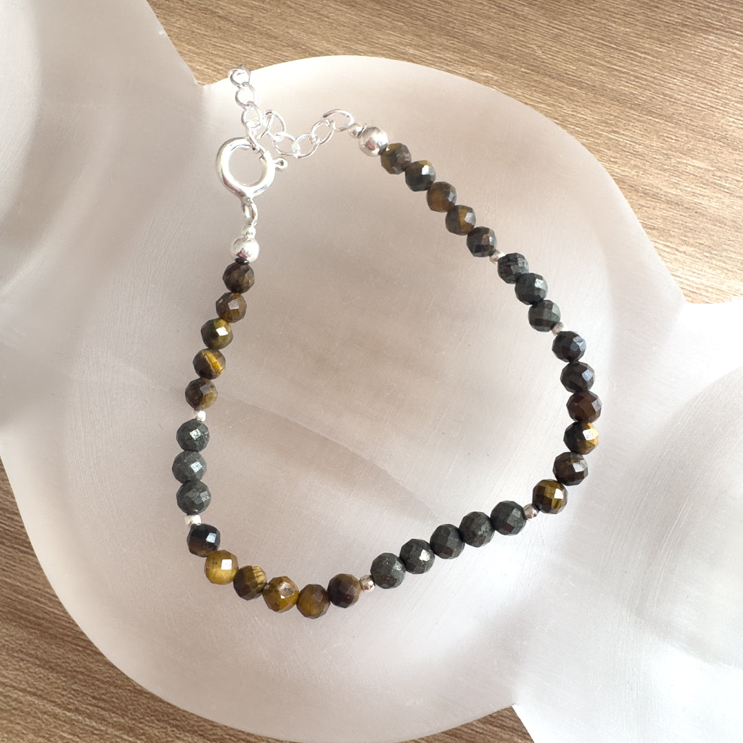 Pulsera de piedras facetadas