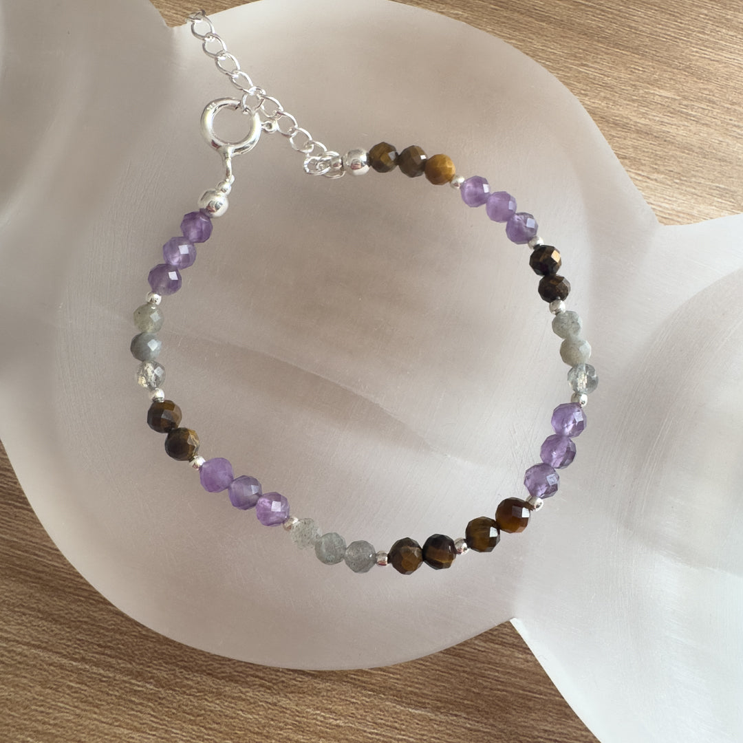 Pulsera de piedras facetadas