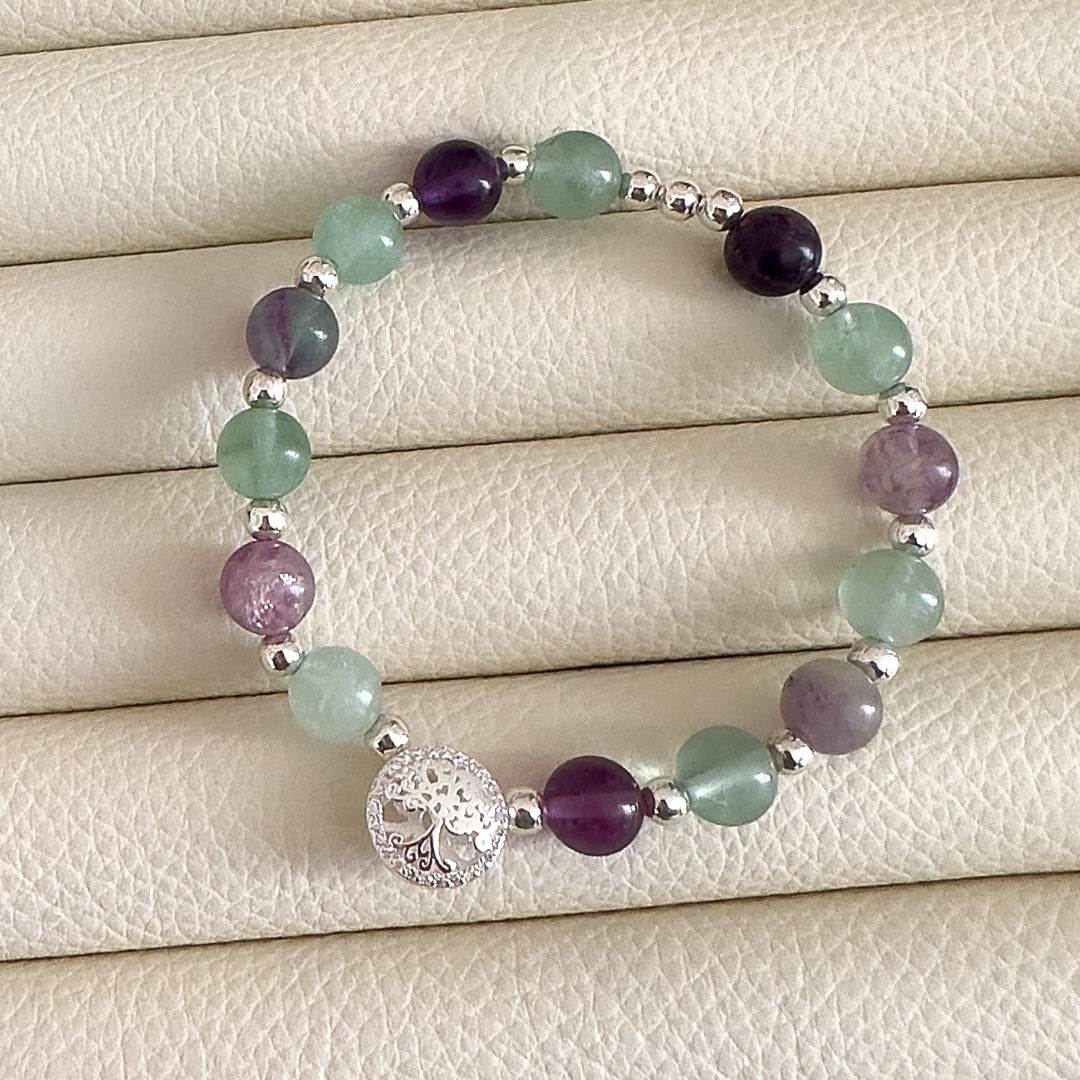 Pulsera Fluorita & Árbol de la vida