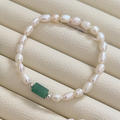 Pulsera Jade con perlas del río