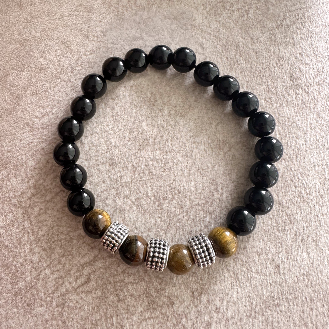 Pulsera Ojo de tigre & Ónix