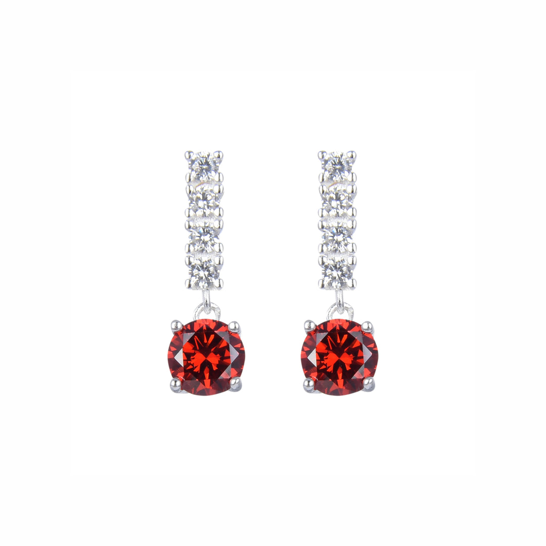 Aretes colgantes con circón