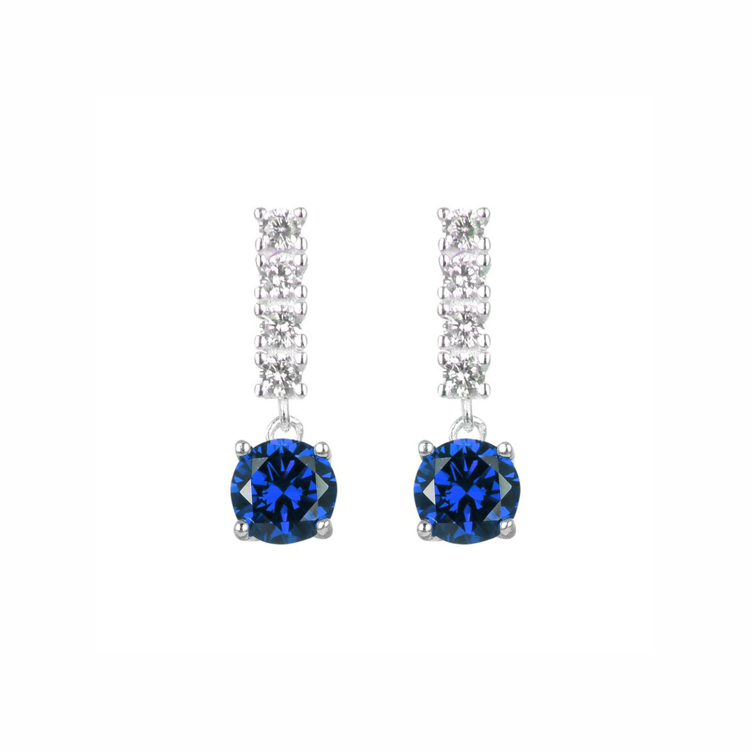 Aretes colgantes con circón