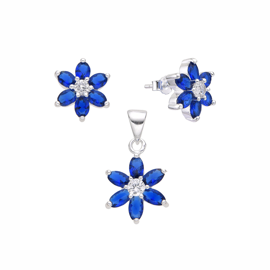 Set Flor Azul