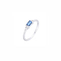 Anillo rectangular azul