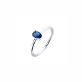 Anillo solitario azul