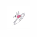 Anillo colibrí rosado