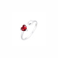 Anillo cora doble rojo