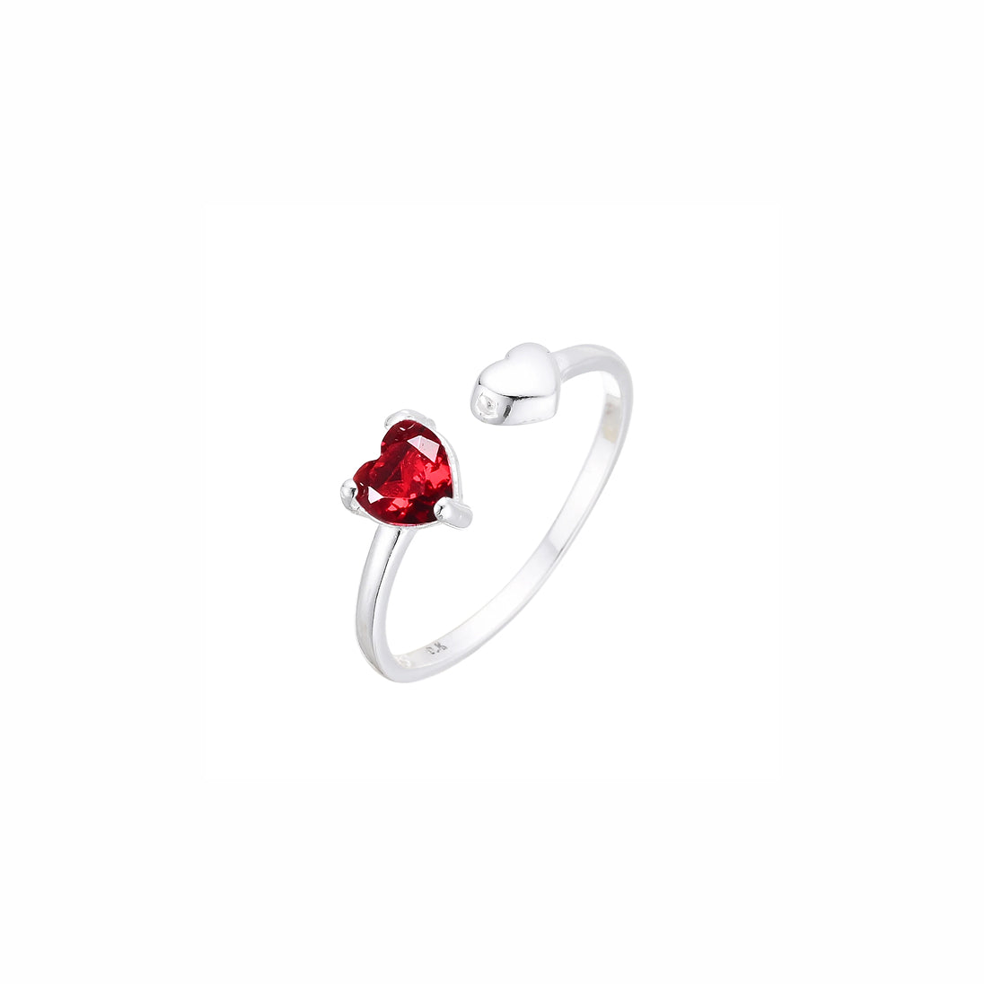 Anillo cora doble rojo