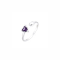 Anillo cora doble morado