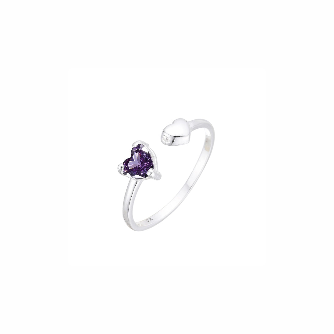 Anillo cora doble morado