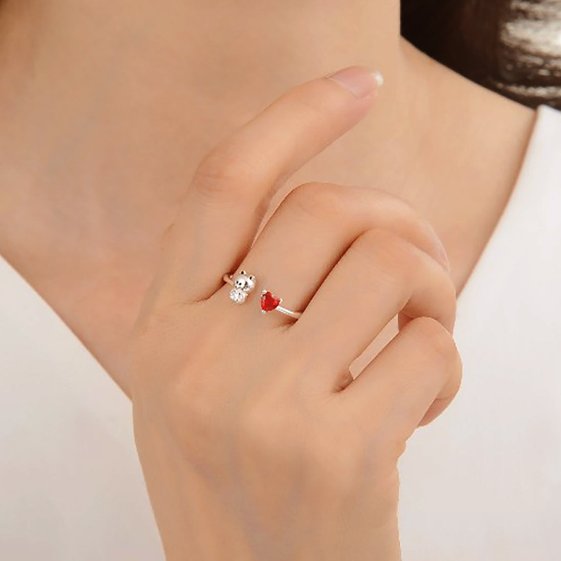 Anillo cora osito