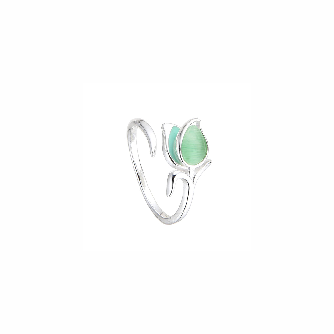 Anillo tulipán verde