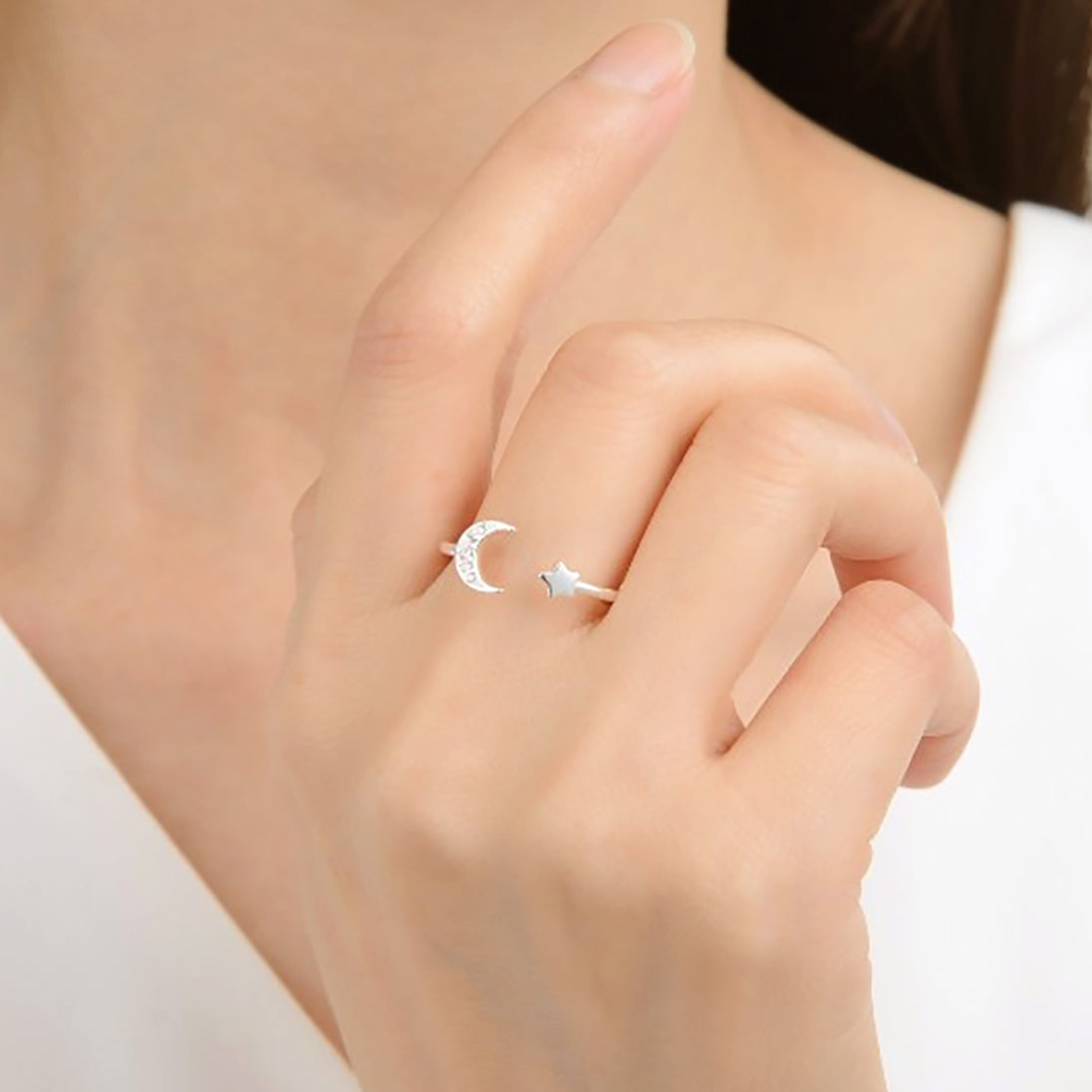 Anillo luna & estrella