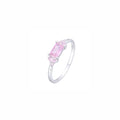 Anillo rectangular rosado