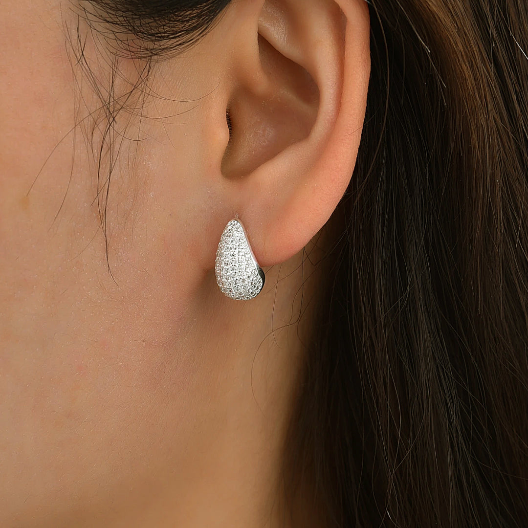 Aretes gota con circones