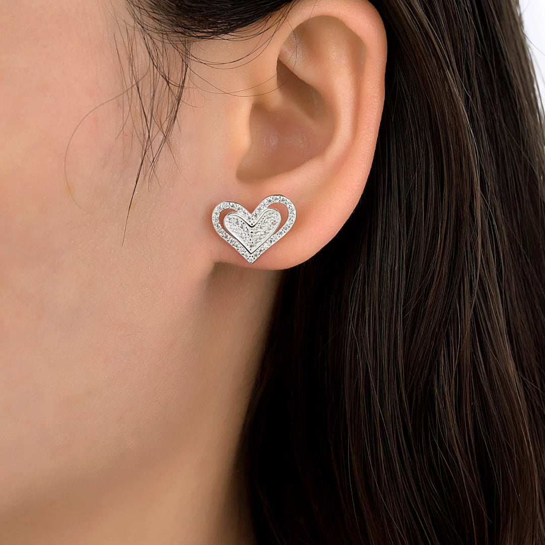 Aretes love brillante