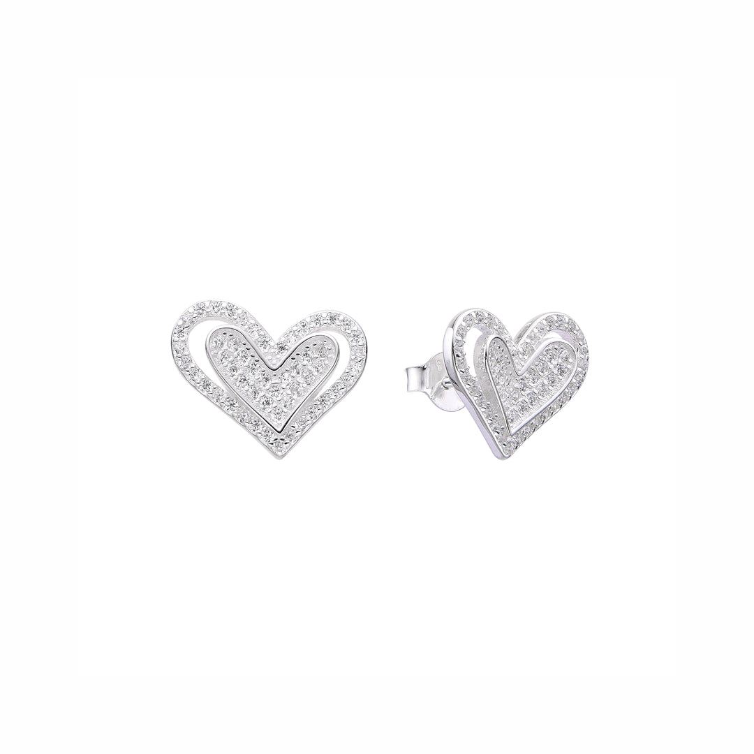 Aretes love brillante