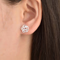 Aretes rosa lineal