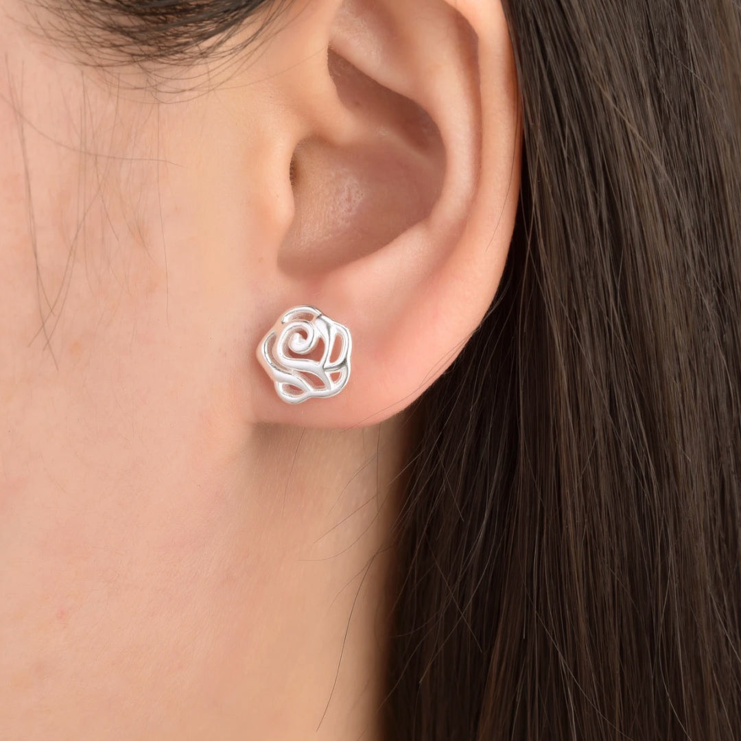 Aretes rosa lineal