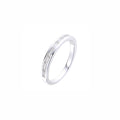Anillo con circones rectangulares