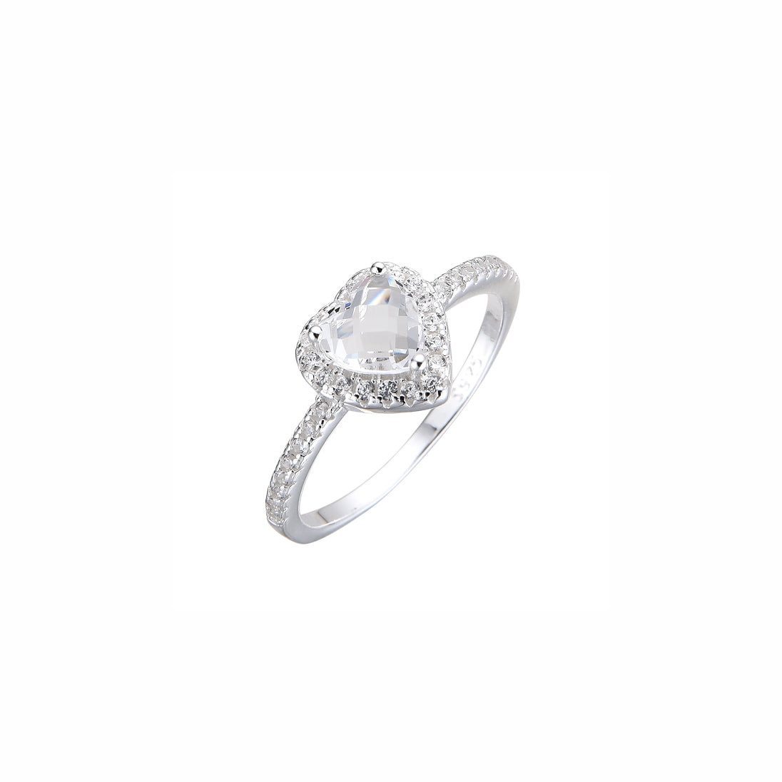 Anillo corazón blanco