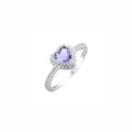 Anillo corazón lila