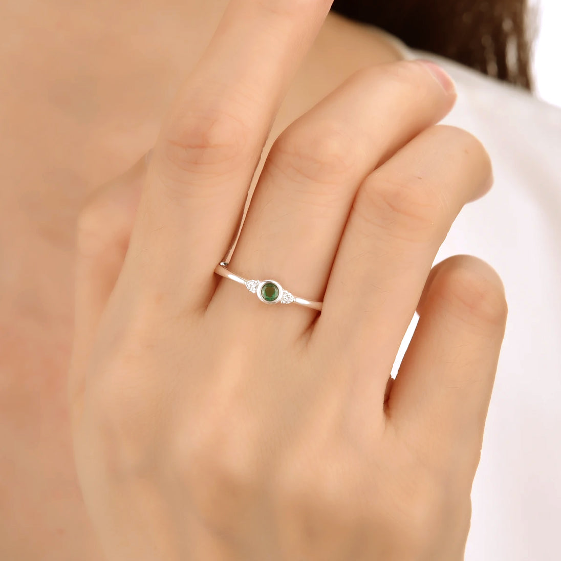 Anillo punto de luz verde