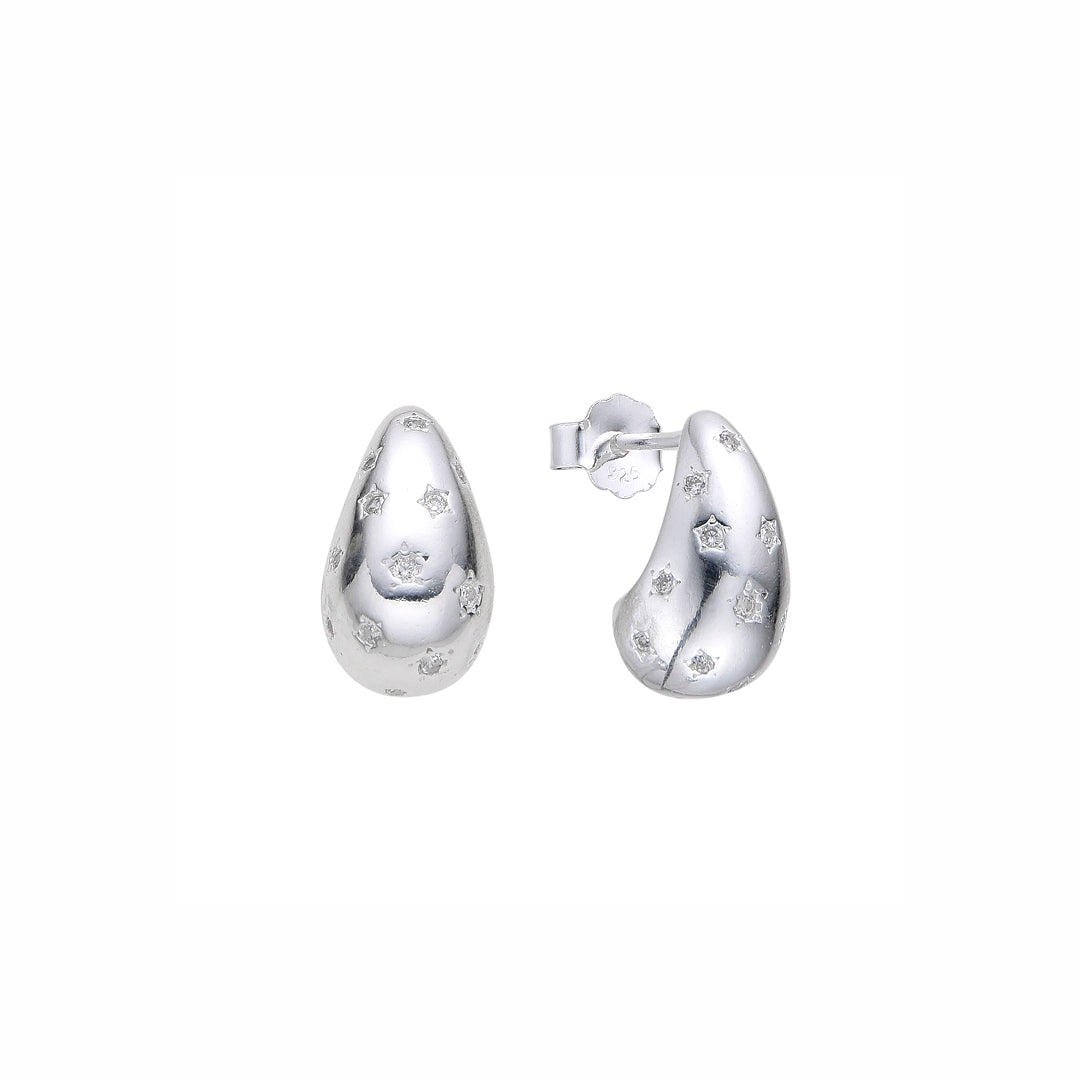 Aretes gota con estrellas
