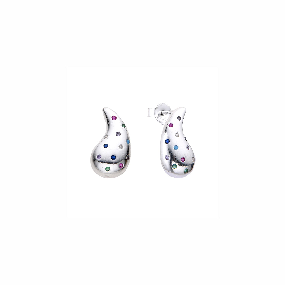 Aretes gota de colores